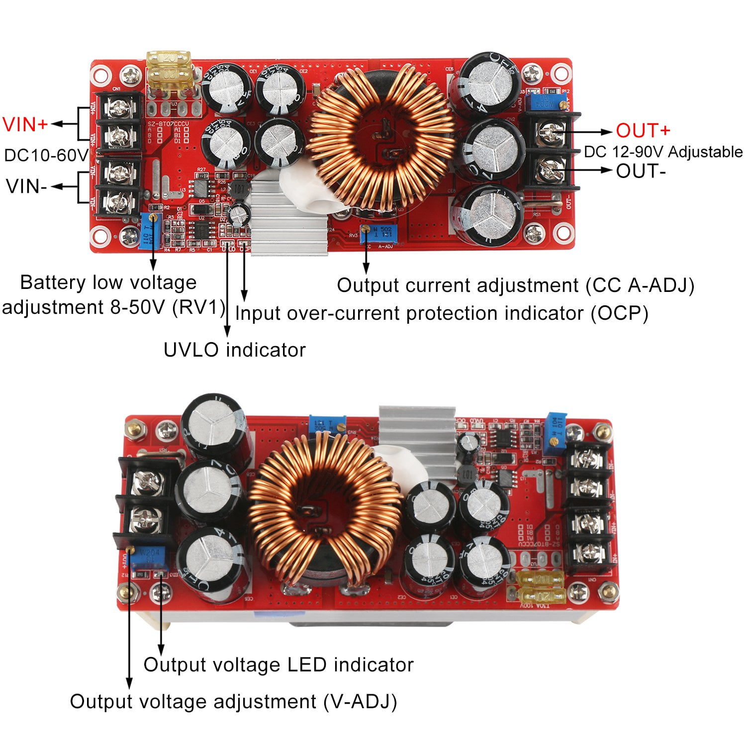 DC to DC Boost Converter 090405 DROK Voltage Regulator Power Supply 2.5-25V 5V 9V 12 V Step Up to 5-25V 24V Adjustable Volt Transformer Module for Phone/Mp3/Mp4/PSP 